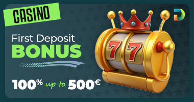 1st Deposit Bonus 100% up to €500