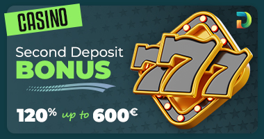 2nd Deposit Bonus 120% up to €600