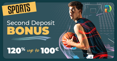 2nd Deposit Bonus 120% up to €100