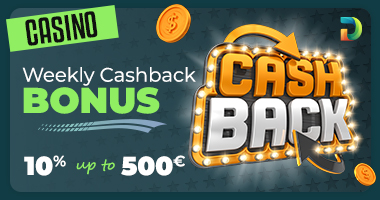 Weekly Cashback Bonus 10% up to €500